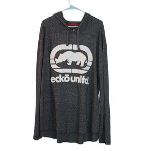 Ecko Unltd Men's Long Sleeve Hoodie Thermal Gray Shirt Size 3XL